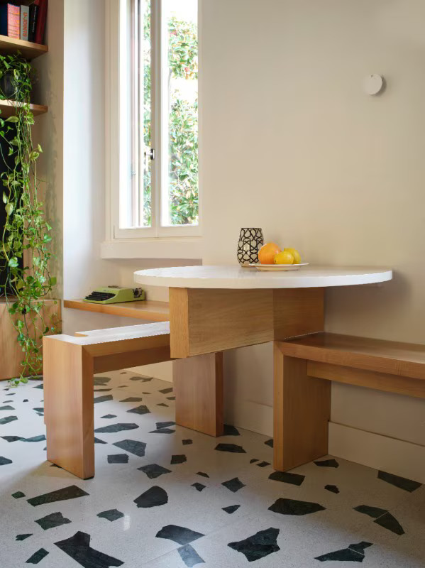 espace repas sol terrazzo studio 21m2 espace repas sol terrazzo studio 21m2