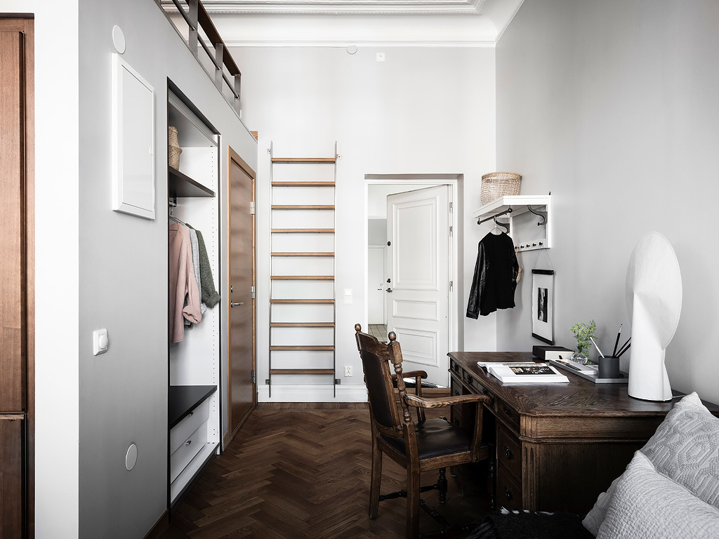 entrée avec bureau studio 26m2