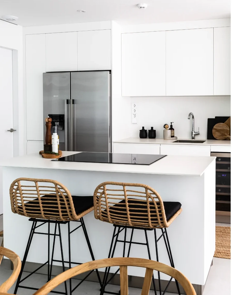 cuisine blanche ouverte