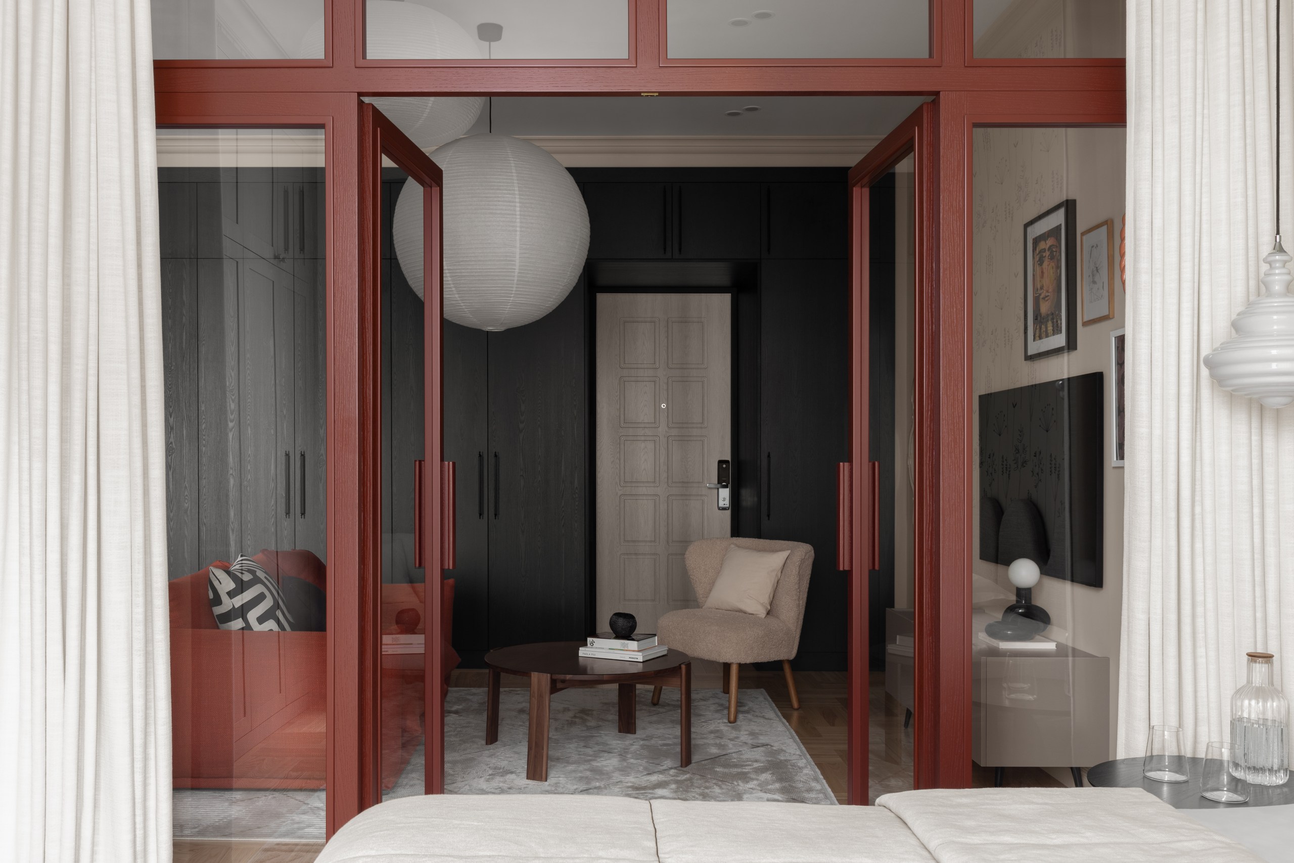 salon avec verrière pour chambre deux-pièces de 51m2 salon avec verrière pour chambre deux-pièces de 51m2