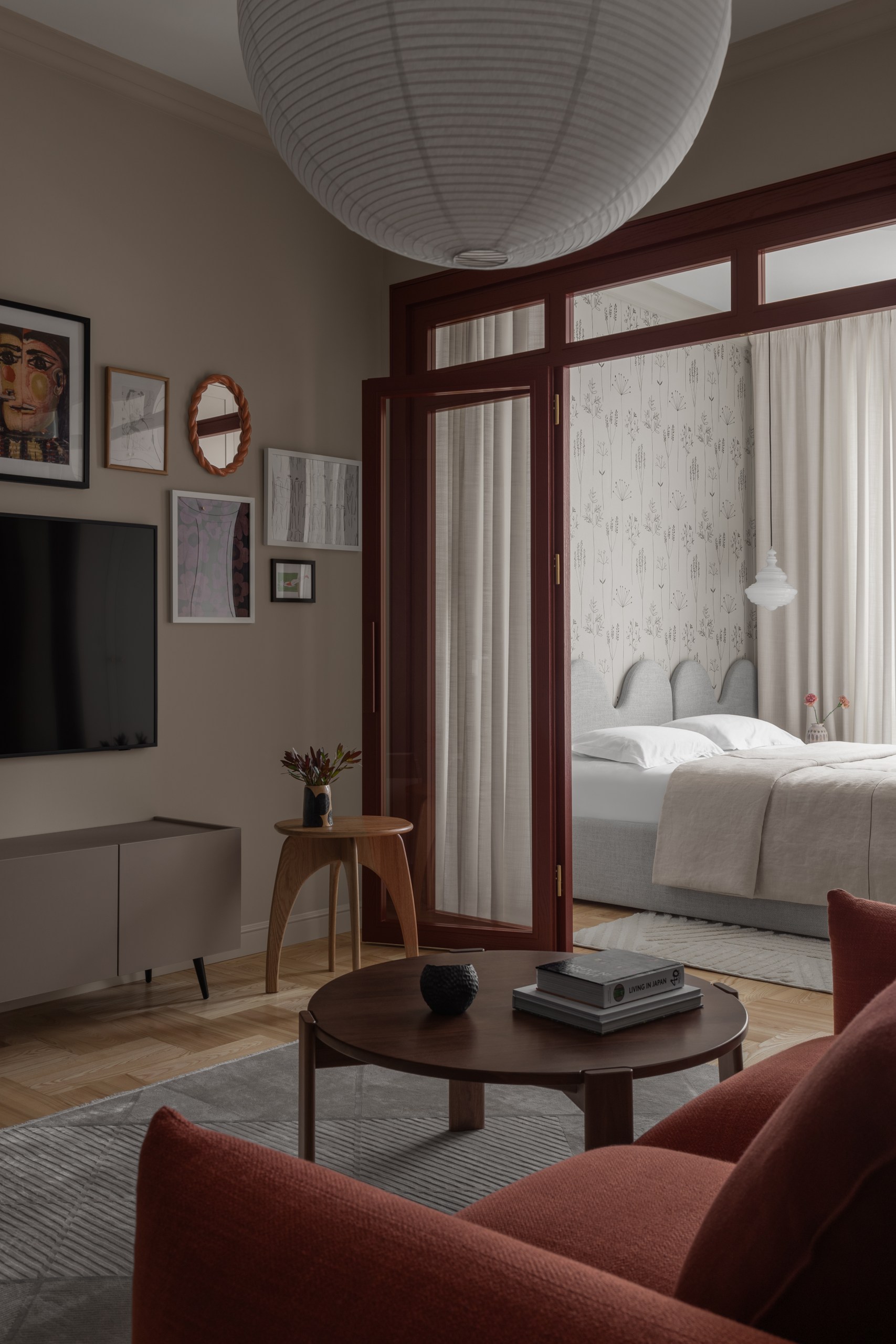 salon avec verrière pour chambre deux-pièces de 51m2 salon avec verrière pour chambre deux-pièces de 51m2
