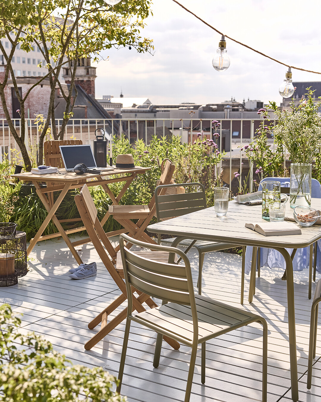 terrasse appartement près de Paris aménagé par Alinea décoration contemporaine