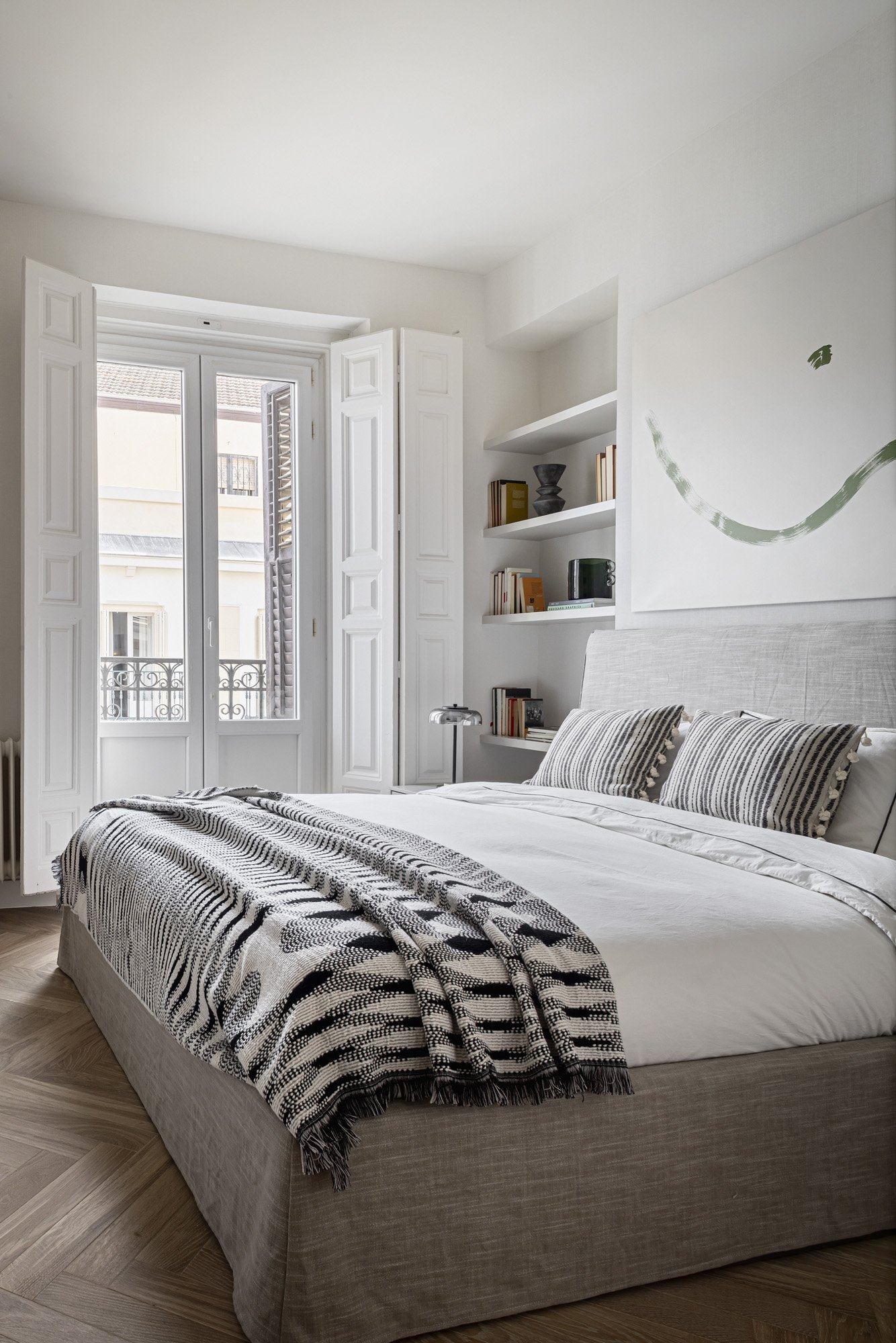 chambre décoration contemporaine appartement Madrid chambre décoration contemporaine appartement Madrid
