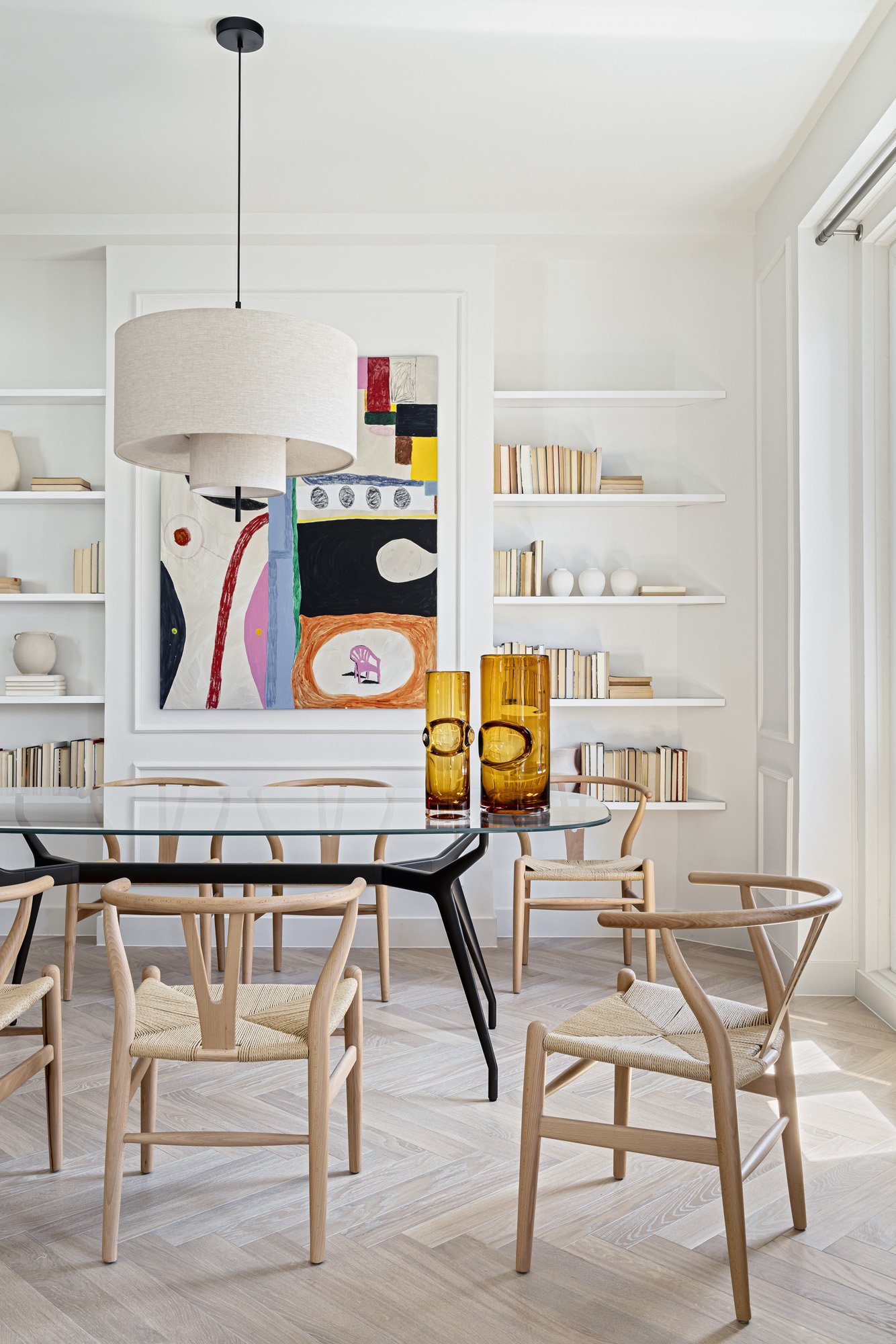 salle à manger décoration contemporaine appartement Madrid salle à manger décoration contemporaine appartement Madrid