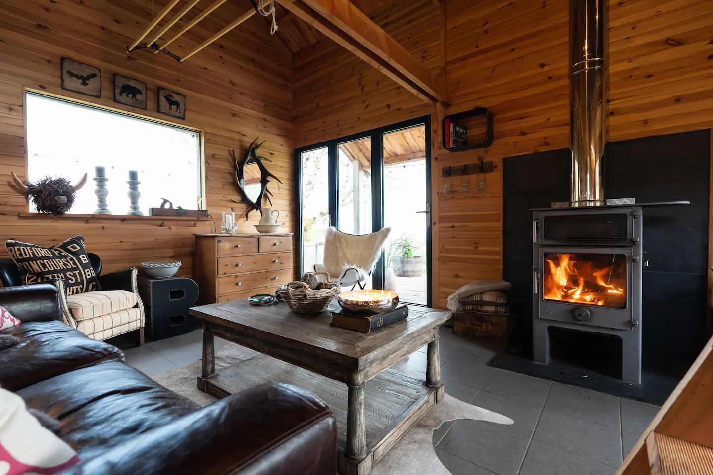 salon maison en bois The Bothy Écosse salon maison en bois The Bothy Écosse
