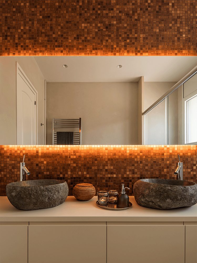 salle de bain vasques en pierre