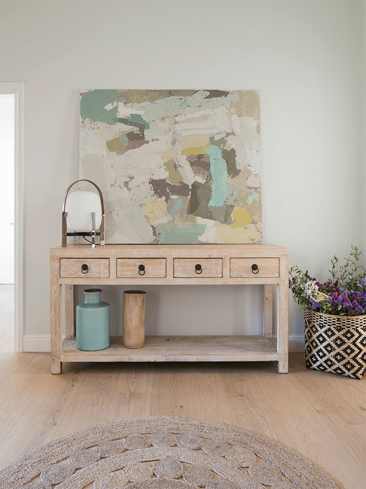 entrée avec console décoration contemporaine