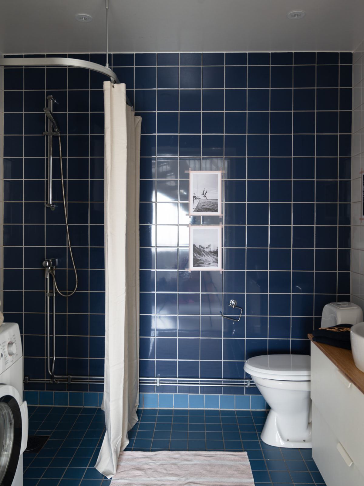 salle de bain carrelage bleu