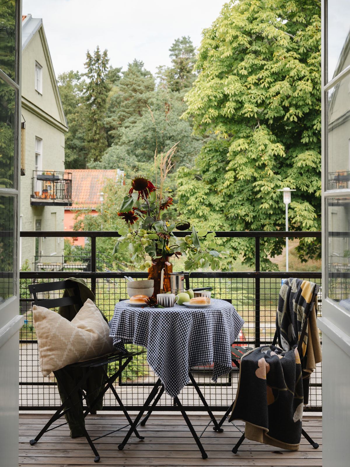 balcon sur cour appartement en duplex