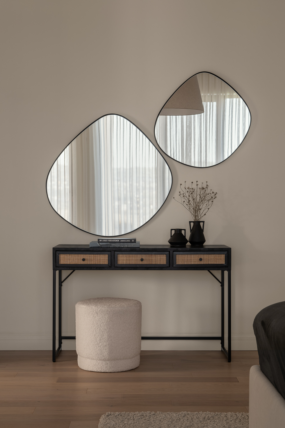 console avec miroirs