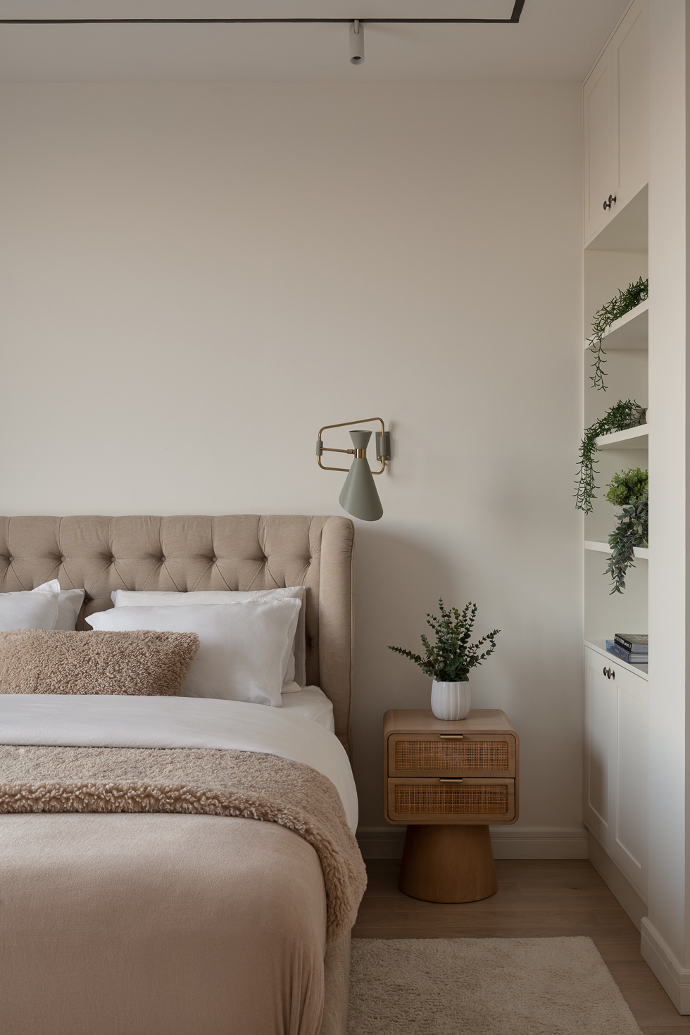 chambre beige maison contemporaine