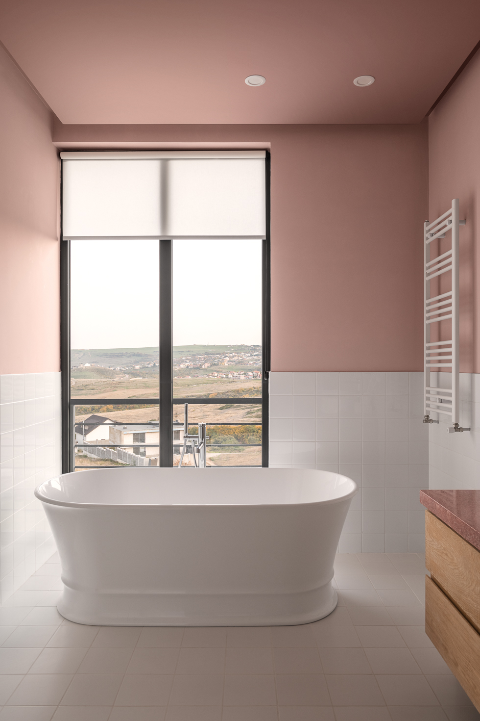 salle de bain rose