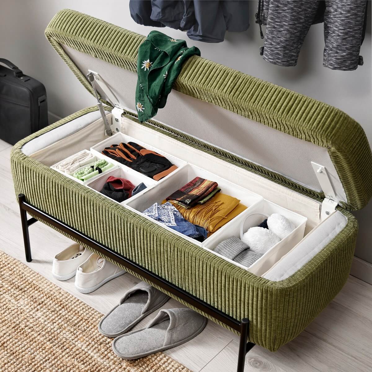 banc coffre velours vert banc coffre velours vert