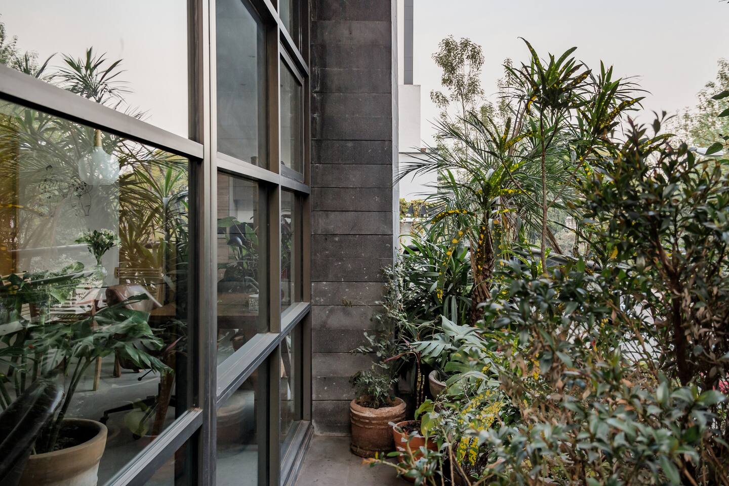 balcon filant avec plantes vertes appartement décoration contemporaine balcon filant avec plantes vertes appartement décoration contemporaine