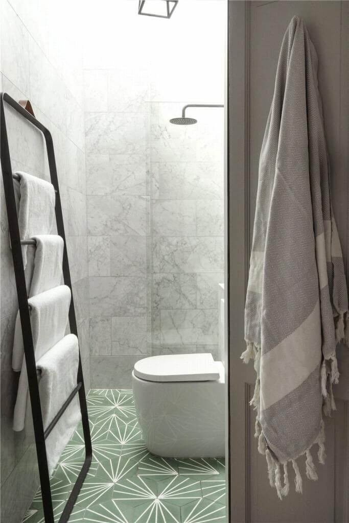 salle de bain carrelage dandelion vert décoration contemporaine