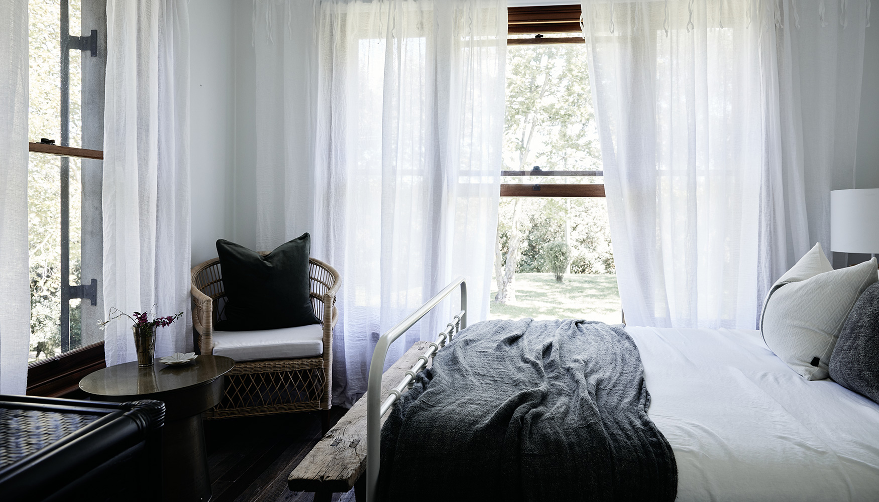 chambre décoration rustique chic Hinterland House Australie chambre décoration rustique chic Hinterland House Australie