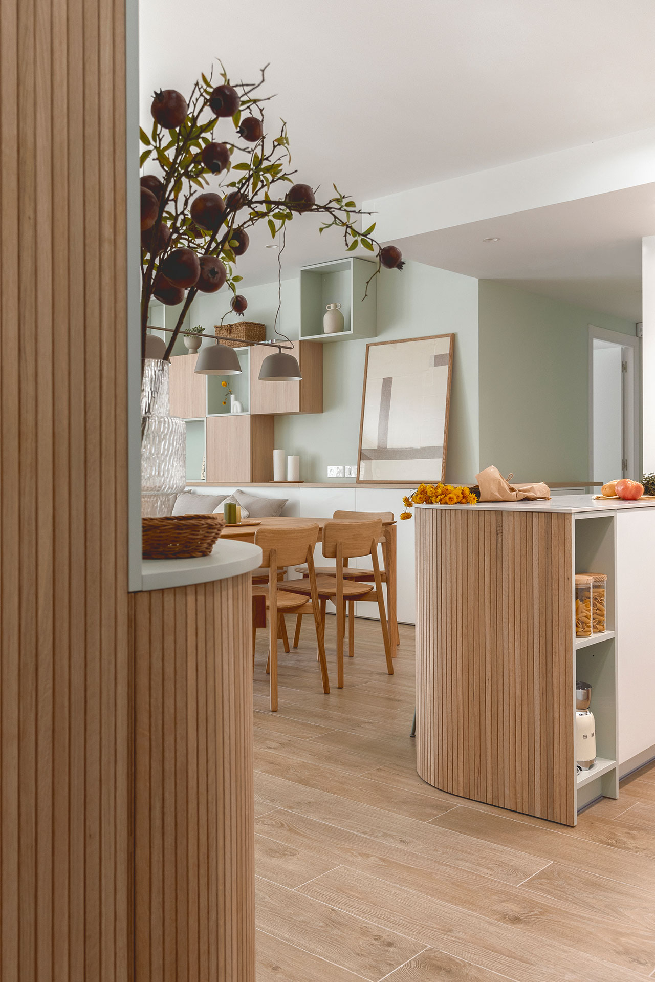 salle à manger verte et bois décoration contemporaine salle à manger verte et bois décoration contemporaine