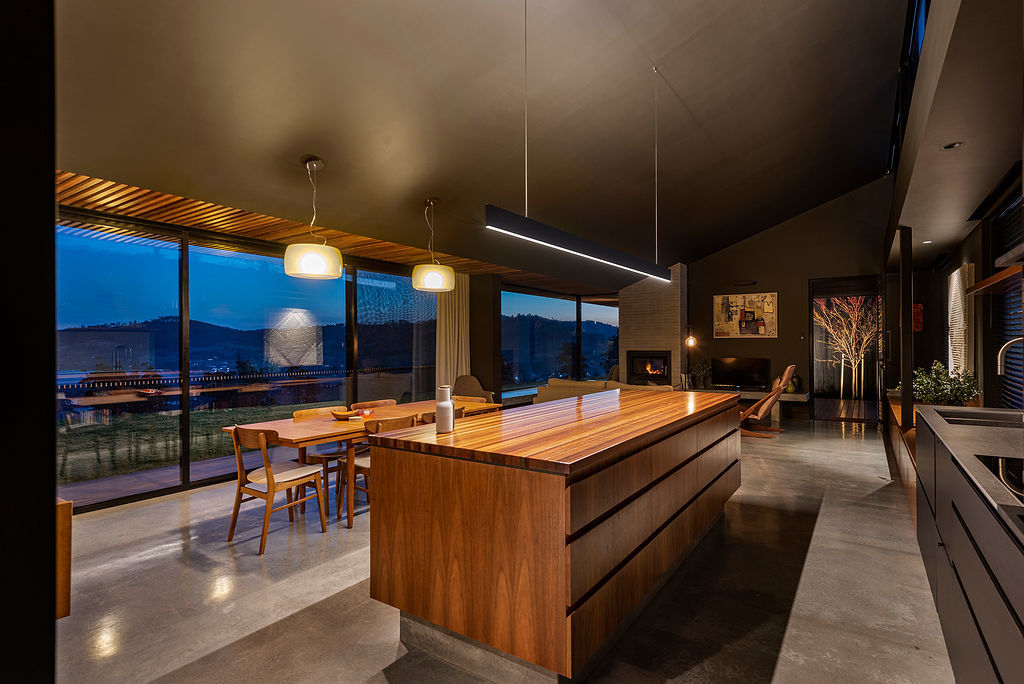 cuisine avec îlot maison contemporaine