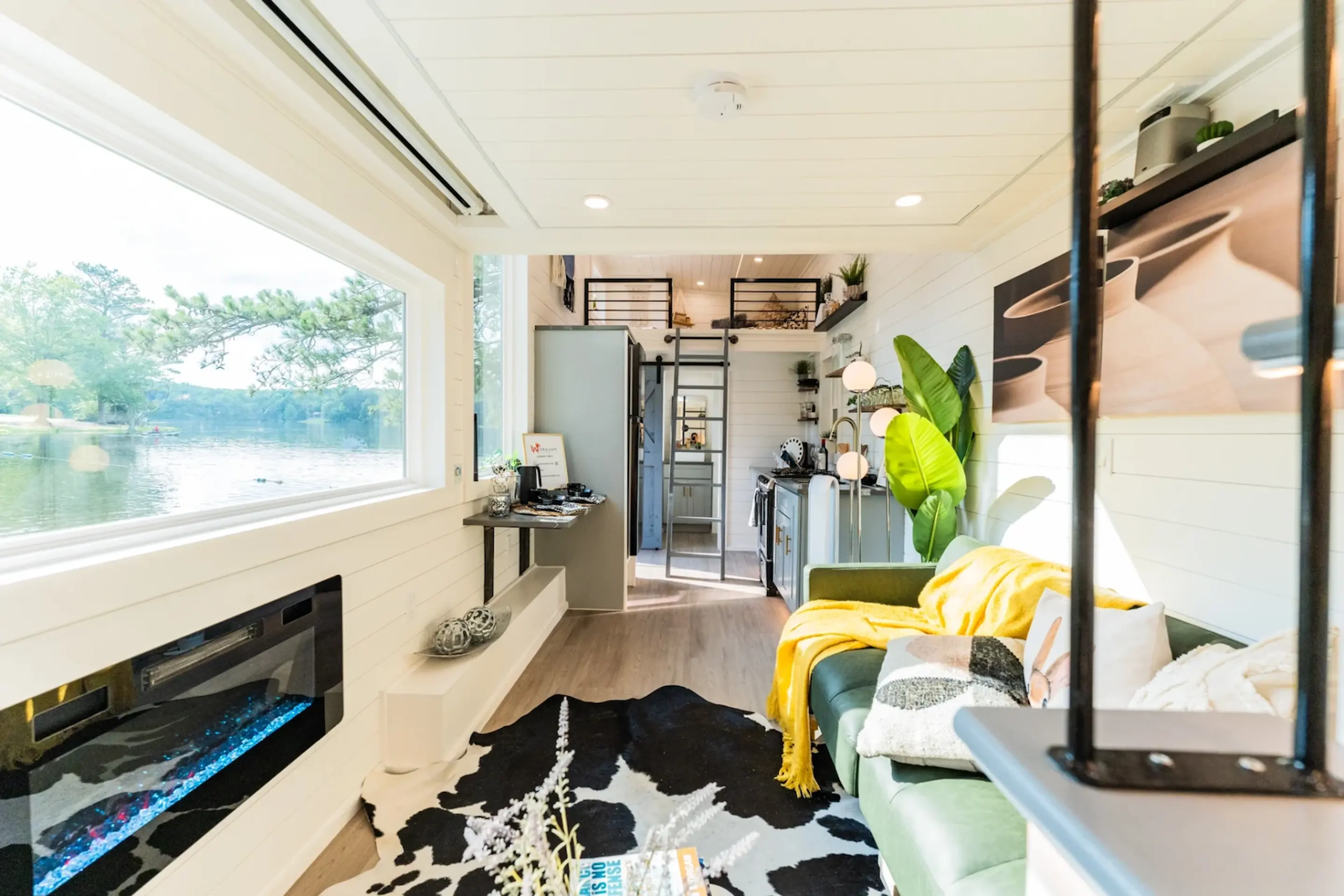 salon et cuisine tiny house 19m2