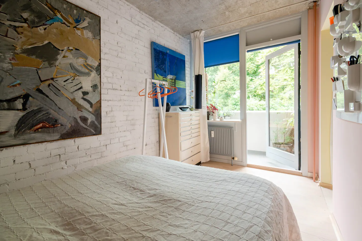 chambre mur briques blanches appartement décoration vintage chambre mur briques blanches appartement décoration vintage