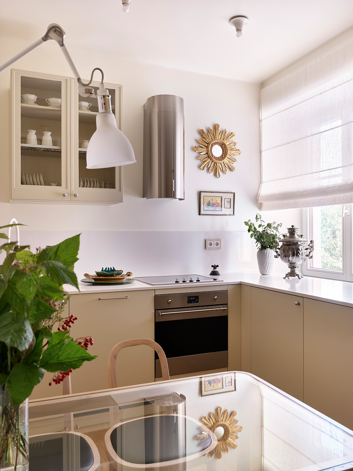 cuisine beige décoration contemporaine