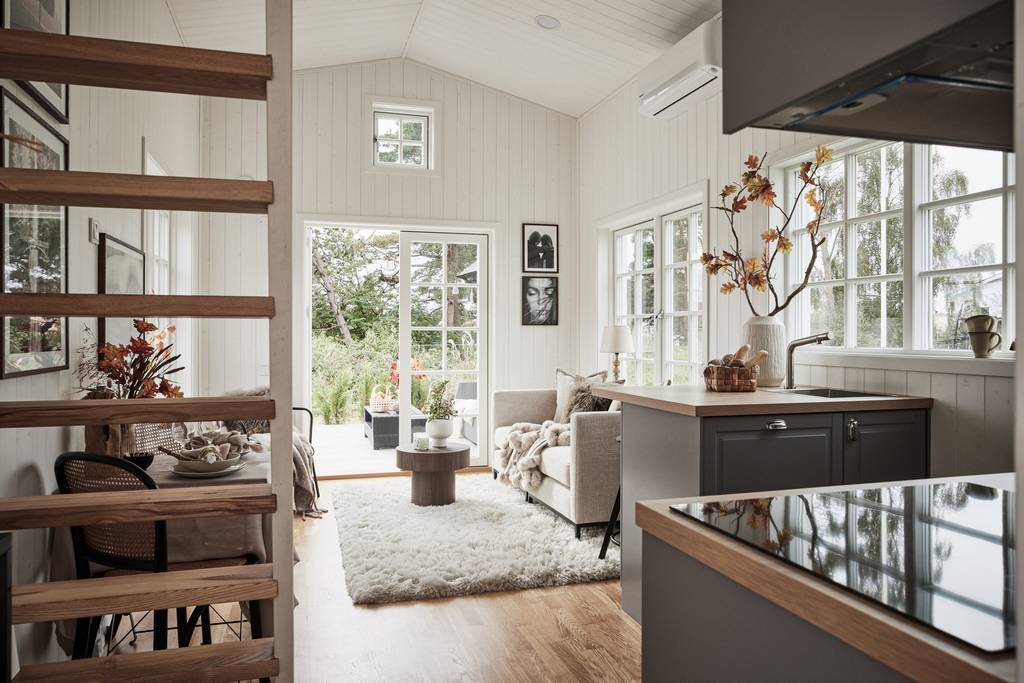 salon et cuisine décoration naturelle et scandinave petite maison 24m2 salon et cuisine décoration naturelle et scandinave petite maison 24m2