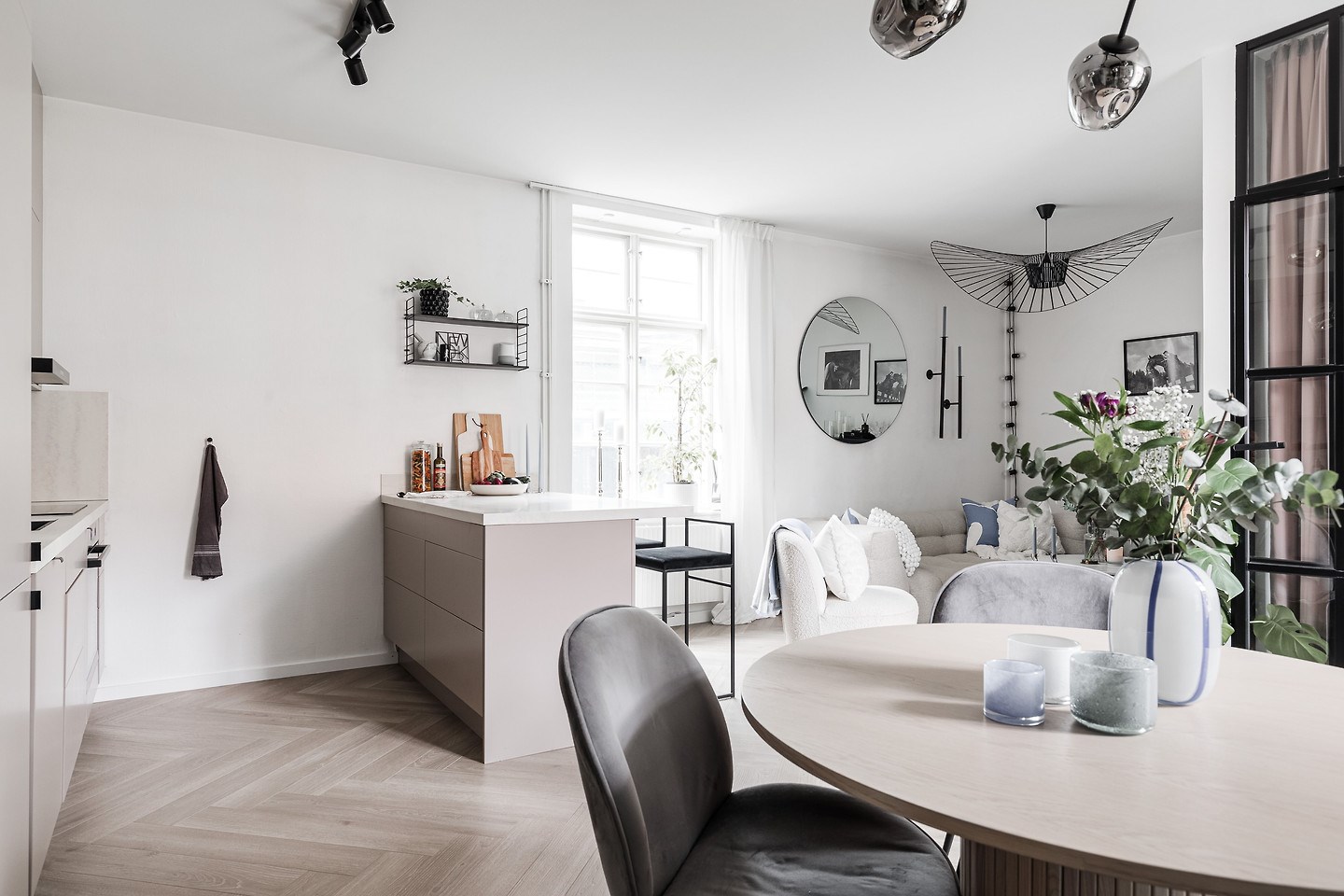salon et cuisine appartement 50m2