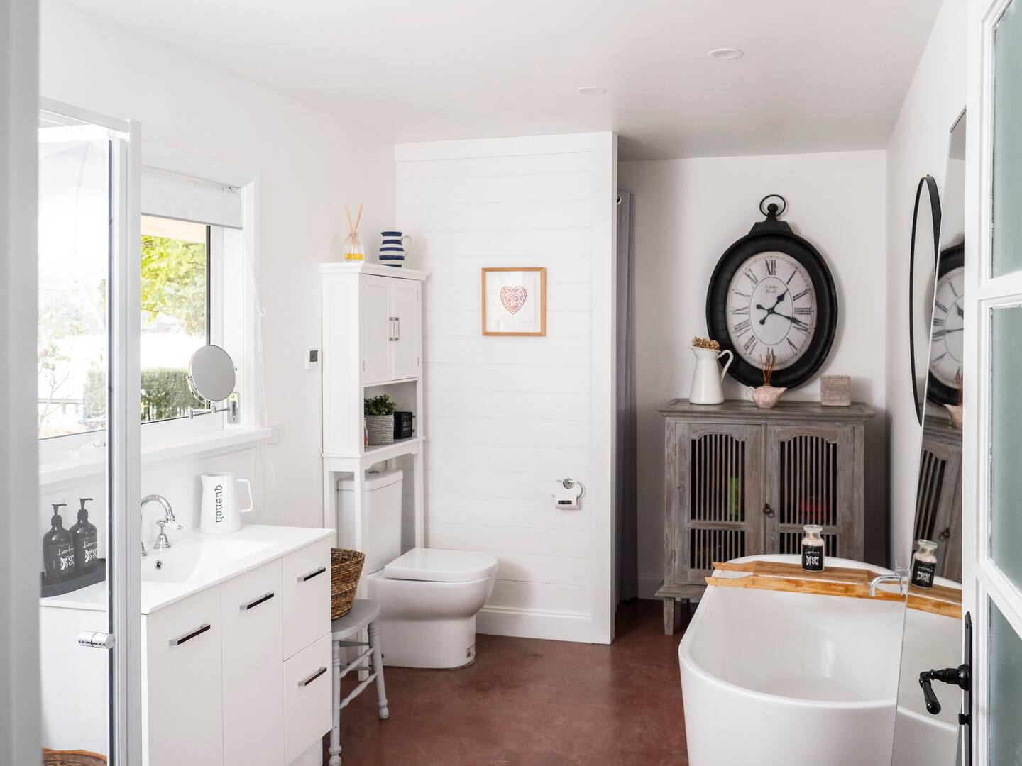 salle de bain rustique chic