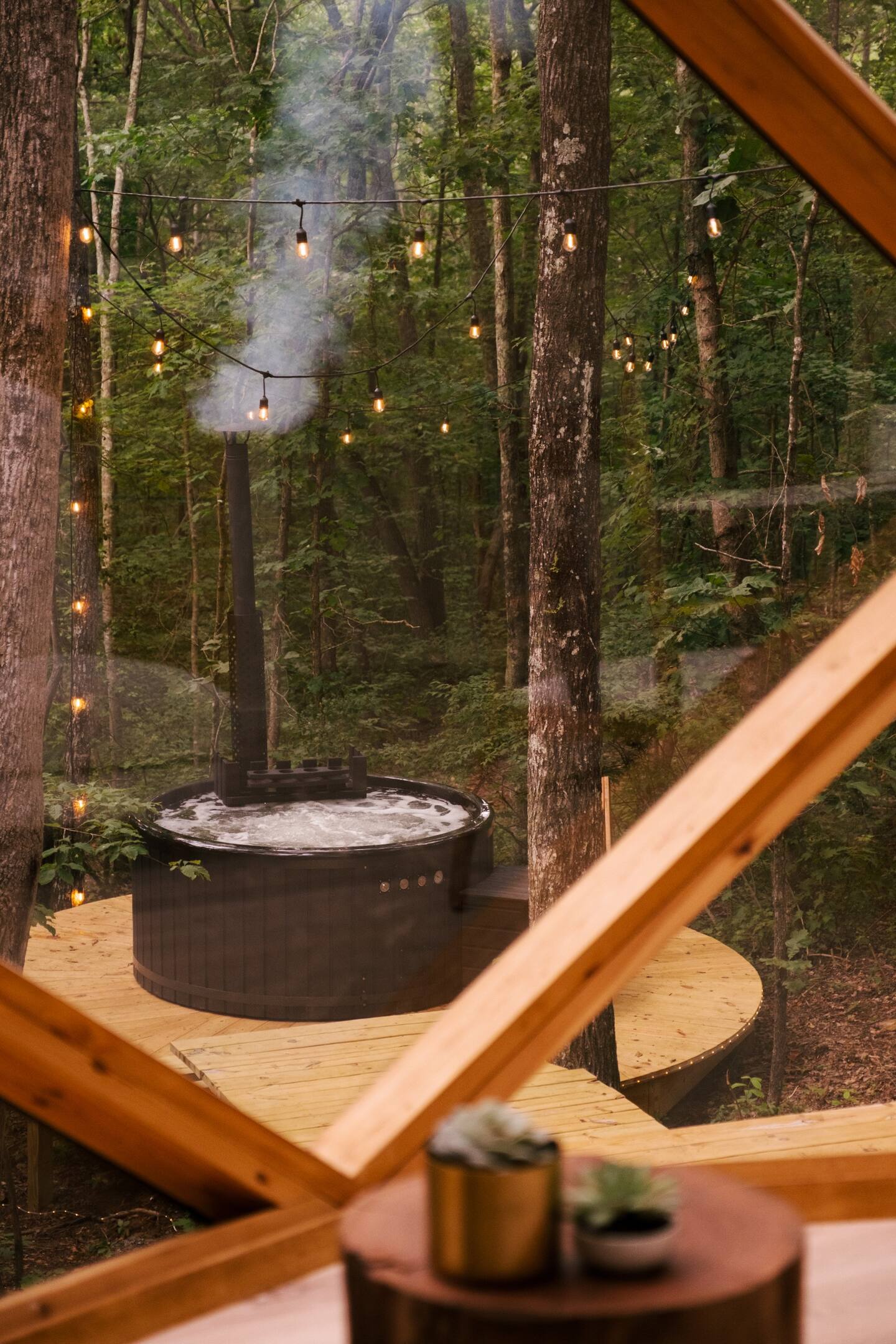 spa petite maison au dôme de verre dans la forêt The Laurel Zome spa petite maison au dôme de verre dans la forêt The Laurel Zome
