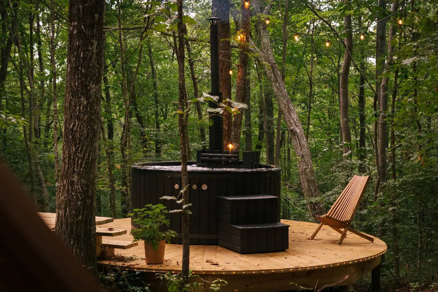 spa en bois petite maison au dôme de verre dans la forêt The Laurel Zome spa en bois petite maison au dôme de verre dans la forêt The Laurel Zome