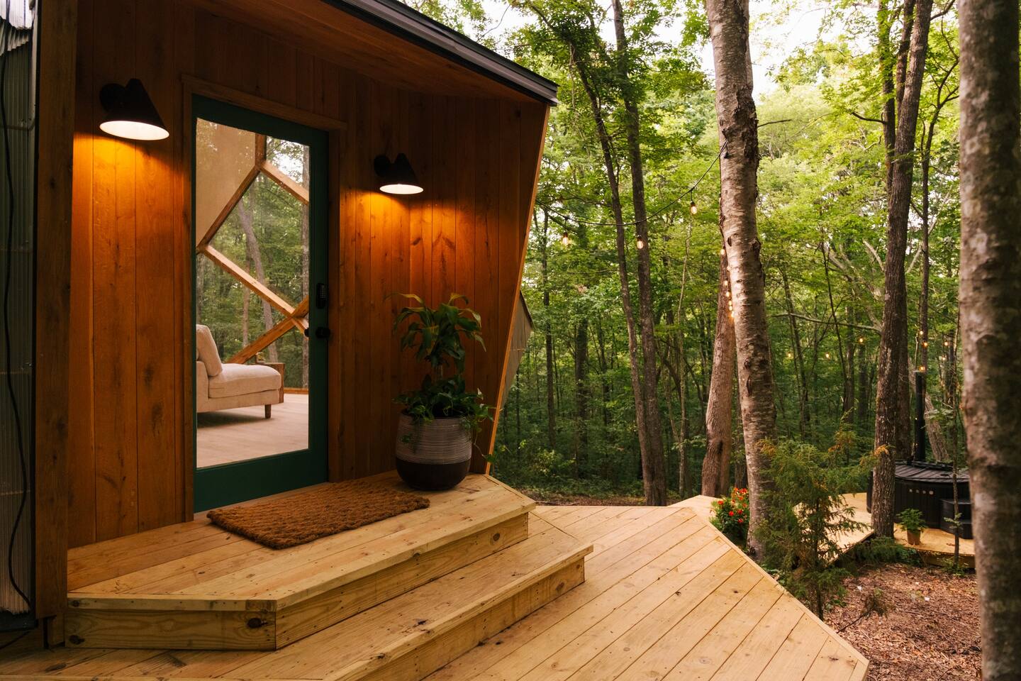 petite maison au dôme de verre dans la forêt The Laurel Zome petite maison au dôme de verre dans la forêt The Laurel Zome