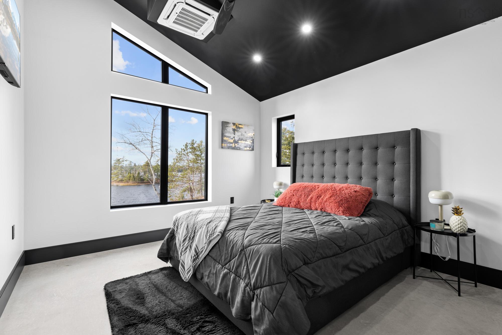 chambre plafond noir maison contemporaine Canada chambre plafond noir maison contemporaine Canada