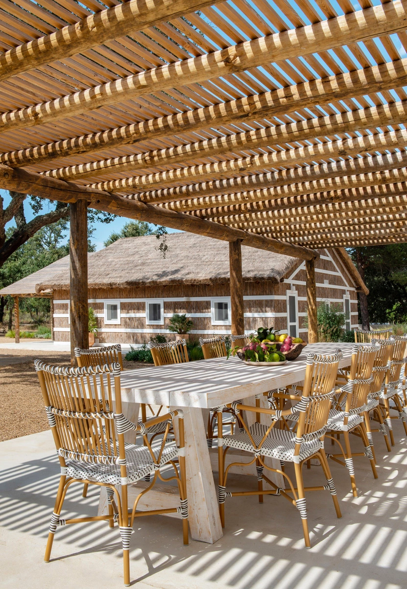 terrasse avec pergola bois Casa Montado Portugal terrasse avec pergola bois Casa Montado Portugal