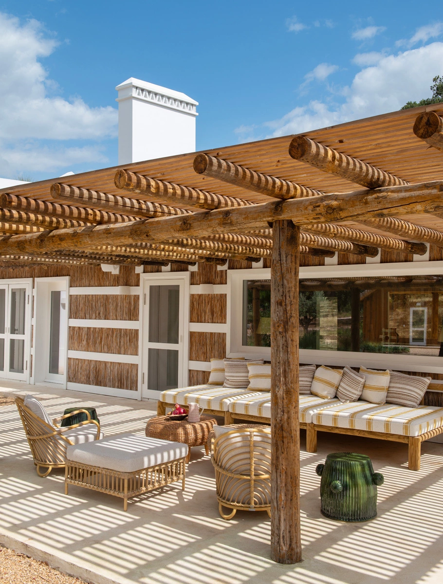 terrasse avec pergola bois Casa Montado Portugal terrasse avec pergola bois Casa Montado Portugal