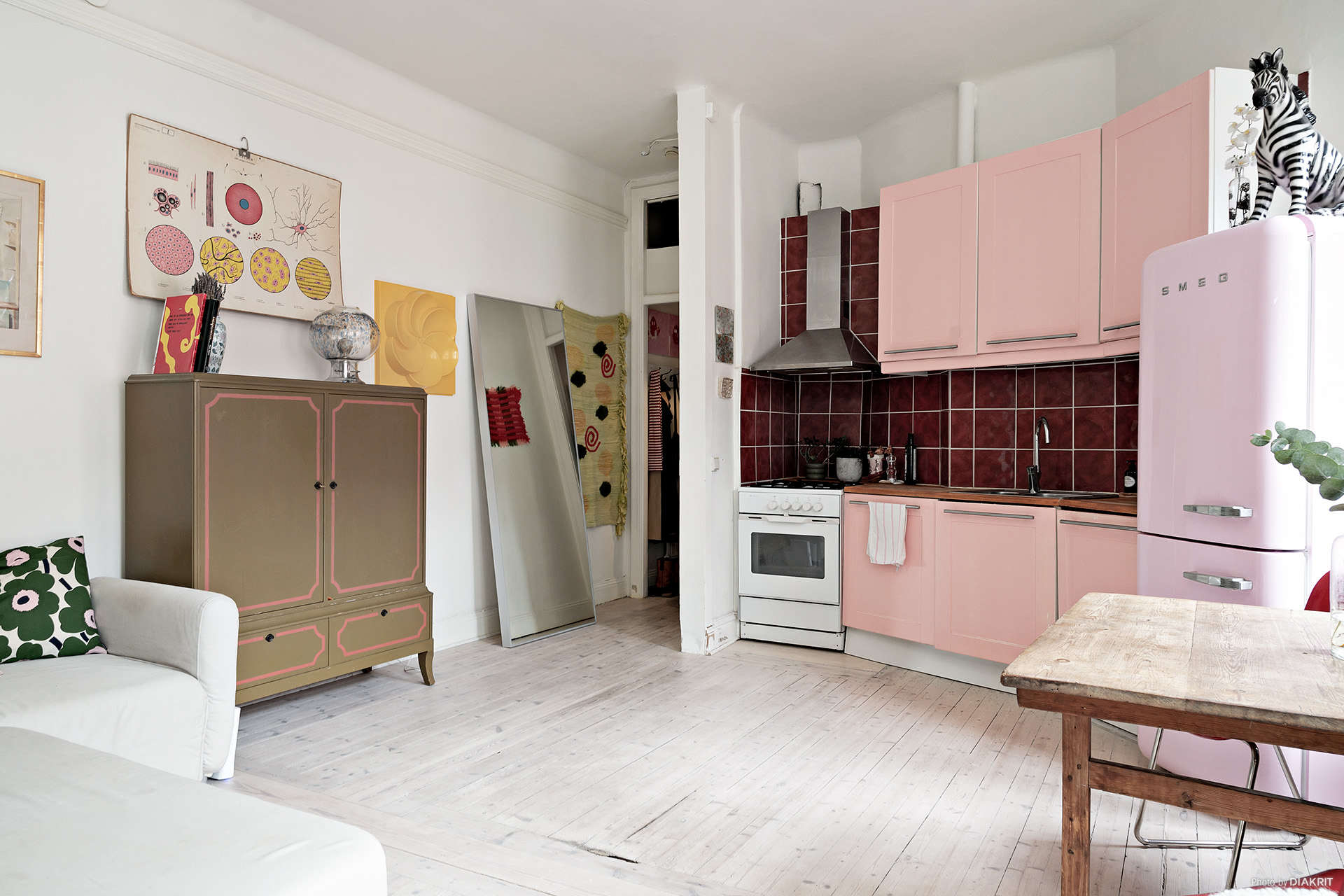 salon et cuisine ouverte appartement 35m2