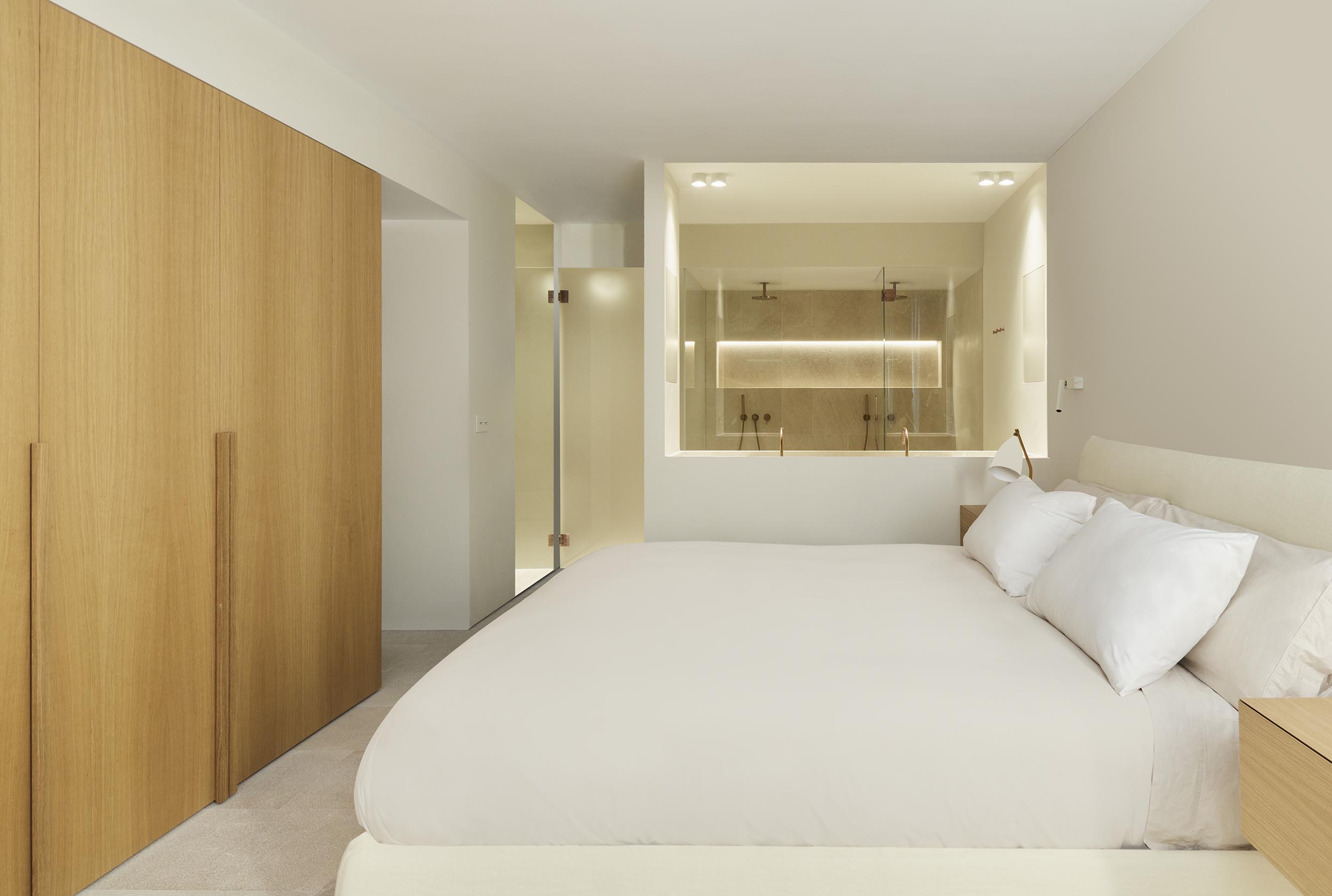 chambre couleurs naturelles décoration contemporaine