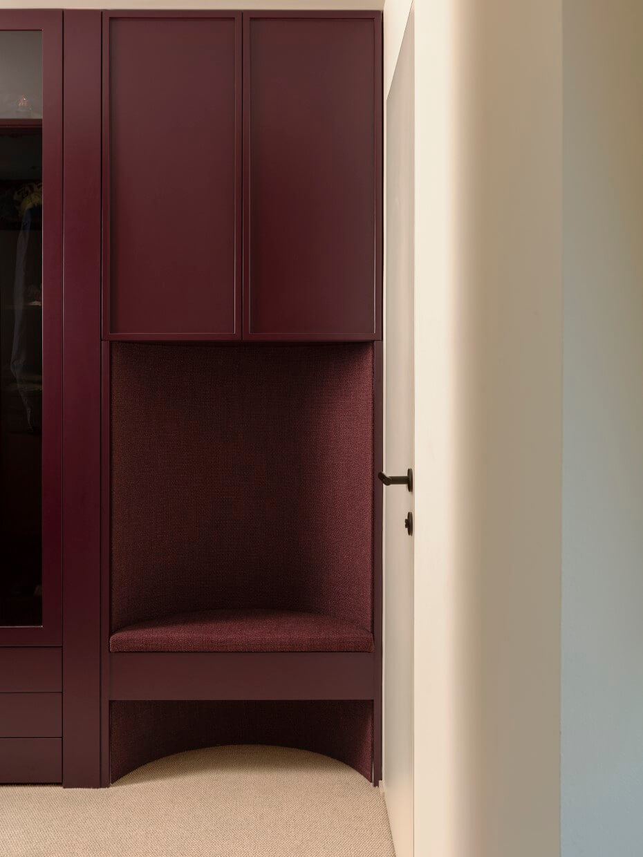 entrée avec meuble banc sur mesure