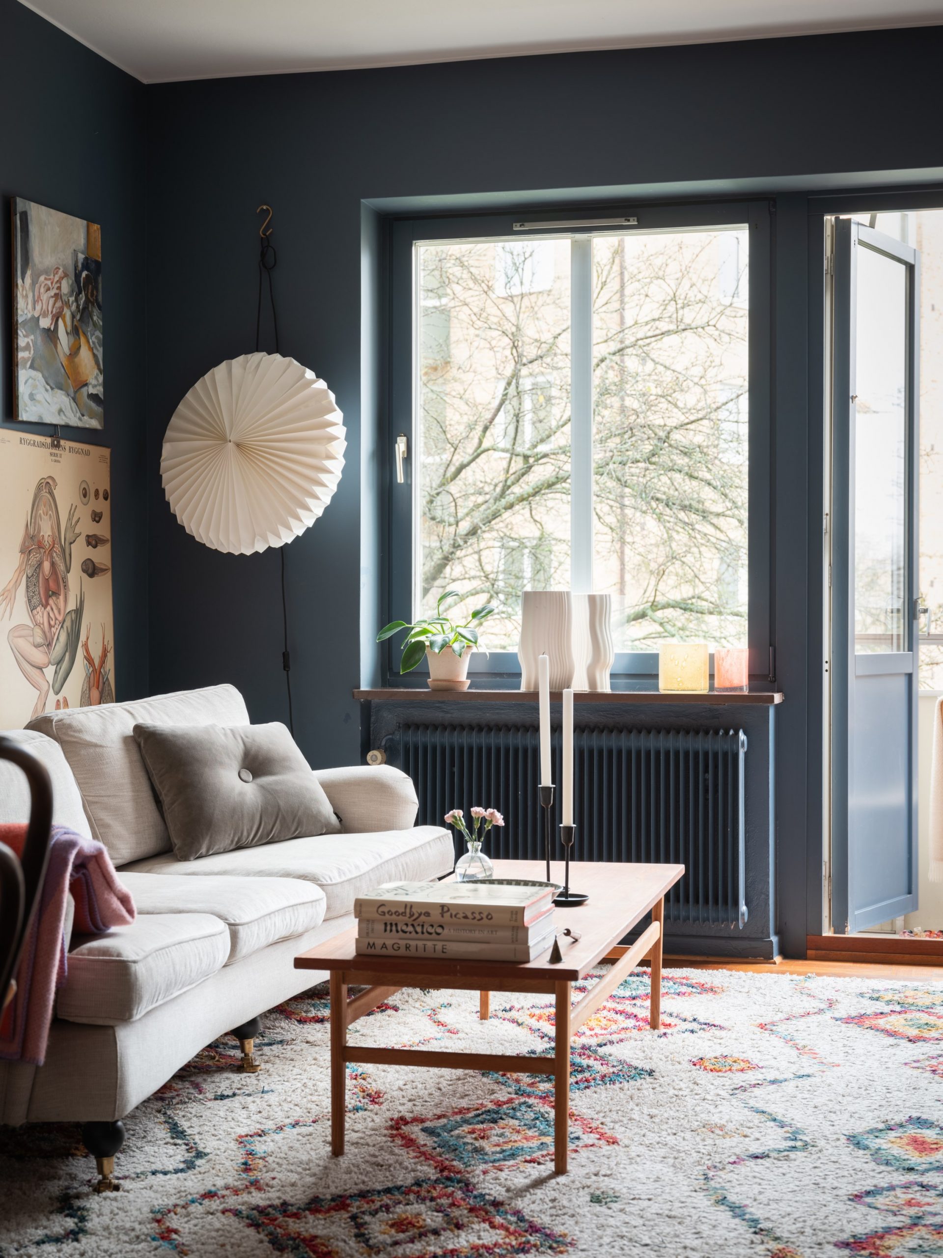 salon bleu décoration scandinave deux-pièces 39m2 salon bleu décoration scandinave deux-pièces 39m2