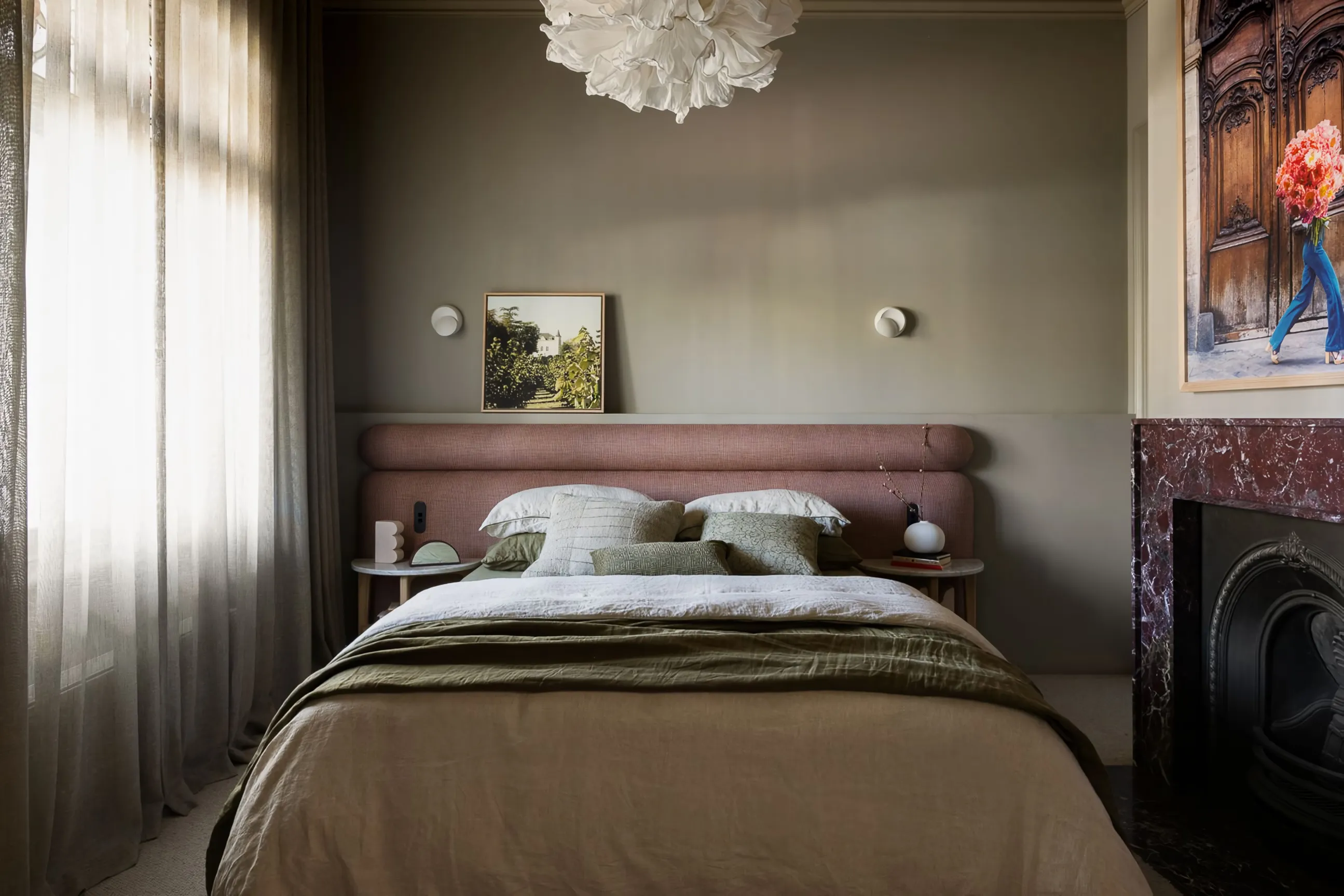 chambre verte et bordeaux décoration contemporaine chambre verte et bordeaux décoration contemporaine