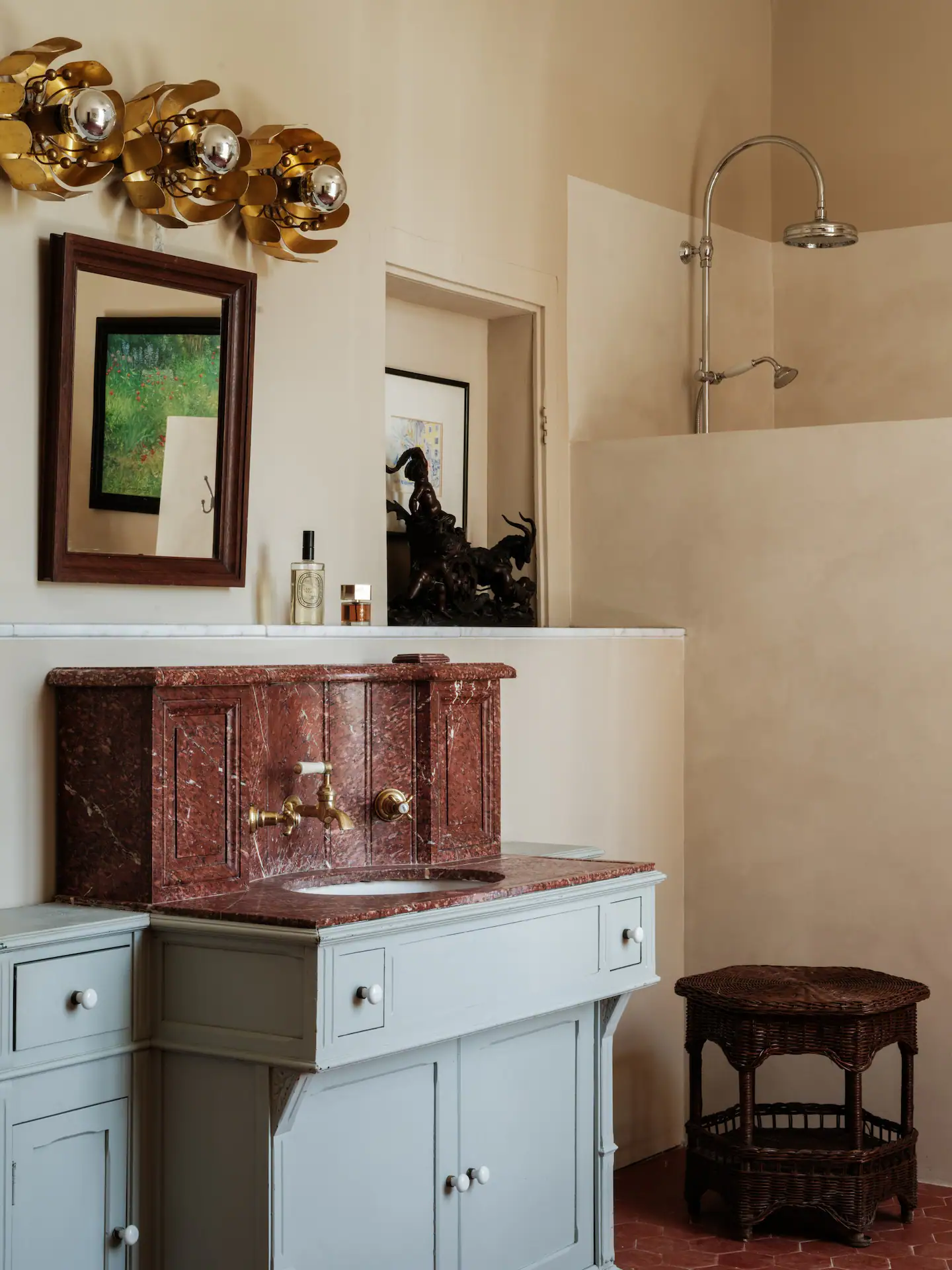 salle de bain vintage la Bastide des Chardons