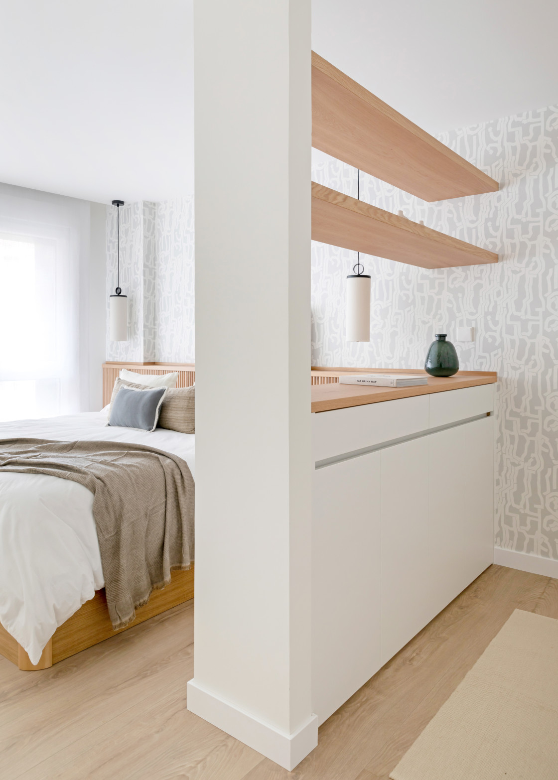 chambre avec dressing ouvert décoration contemporaine appartement 81m2 chambre avec dressing ouvert décoration contemporaine appartement 81m2