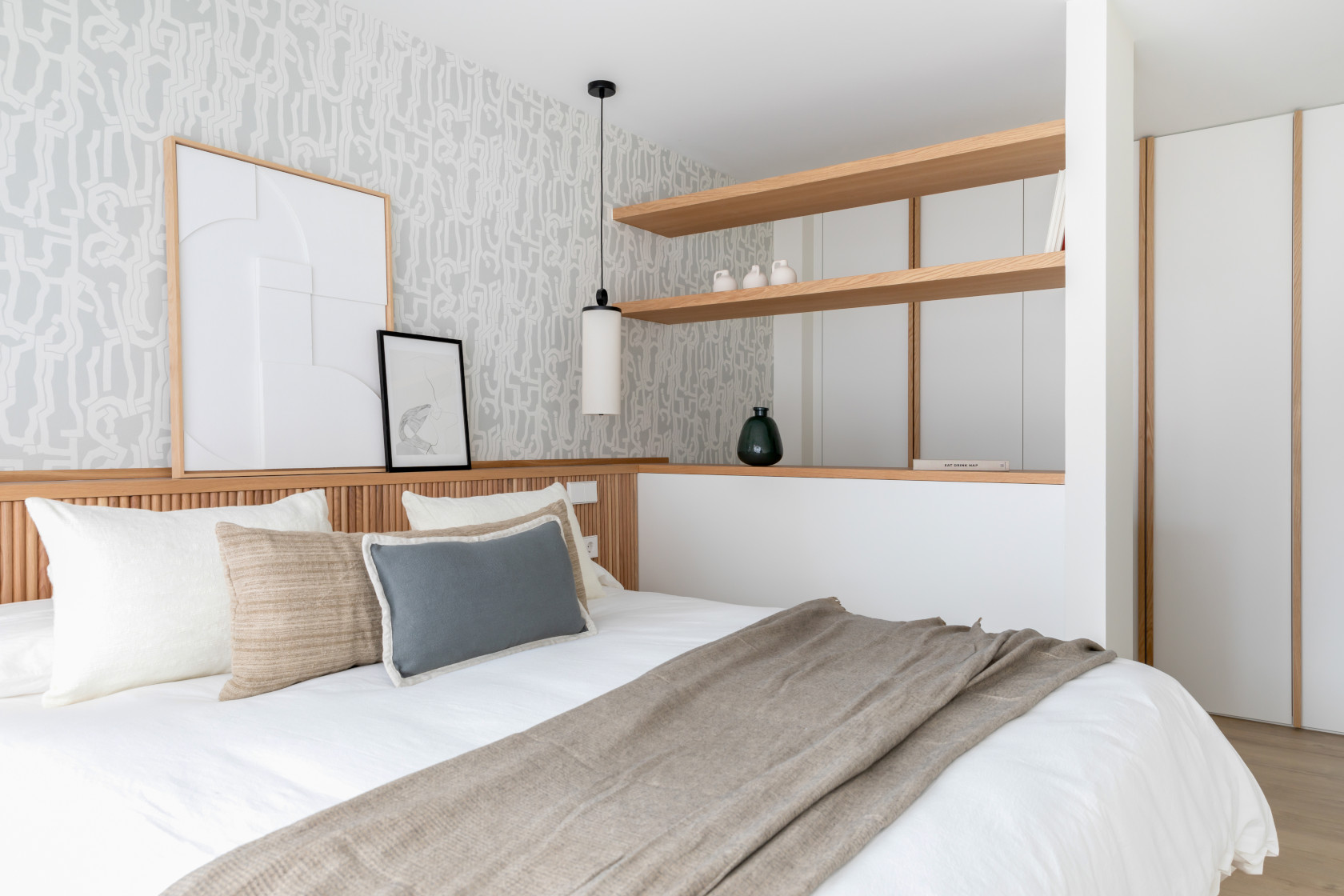 chambre avec dressing ouvert décoration contemporaine appartement 81m2 chambre avec dressing ouvert décoration contemporaine appartement 81m2