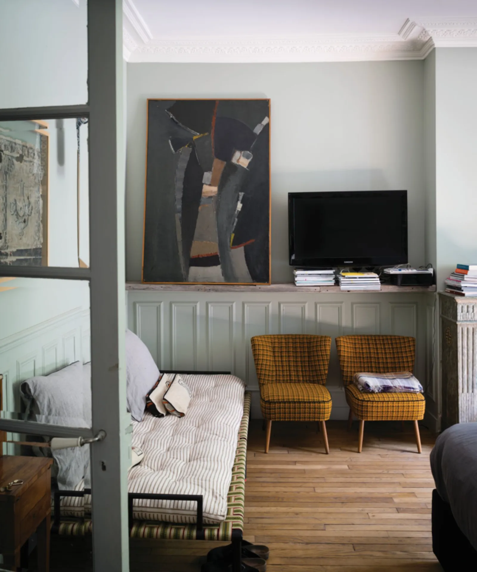 entrée murs couleur neutre French Gray Farrow & Ball