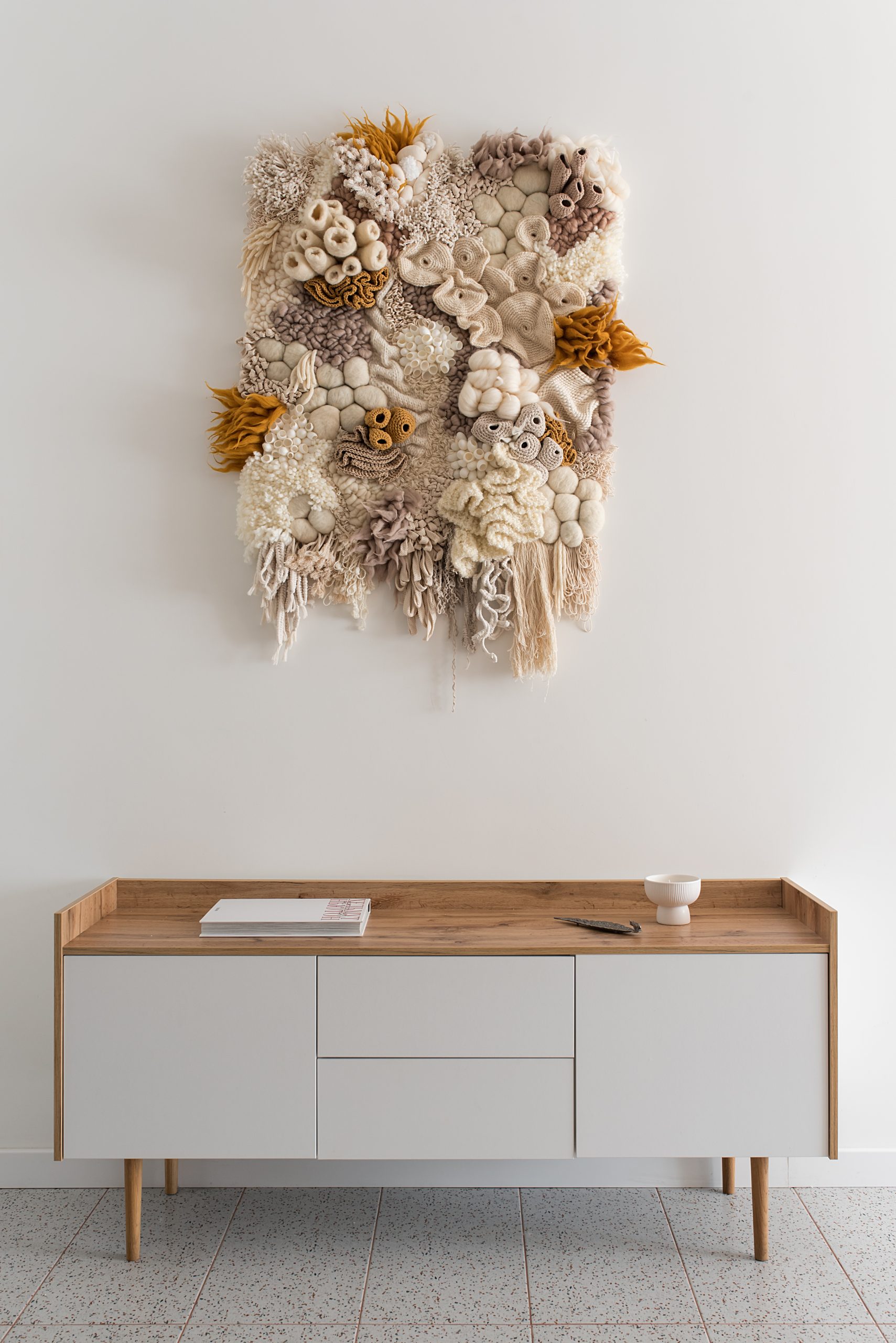 entrée avec meuble console décoration naturelle