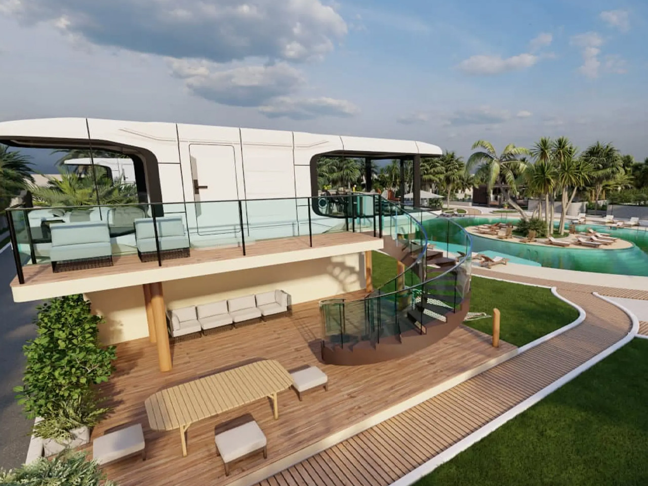 petite maison 38m2 lignes futuristes Massimo Modular petite maison 38m2 lignes futuristes Massimo Modular