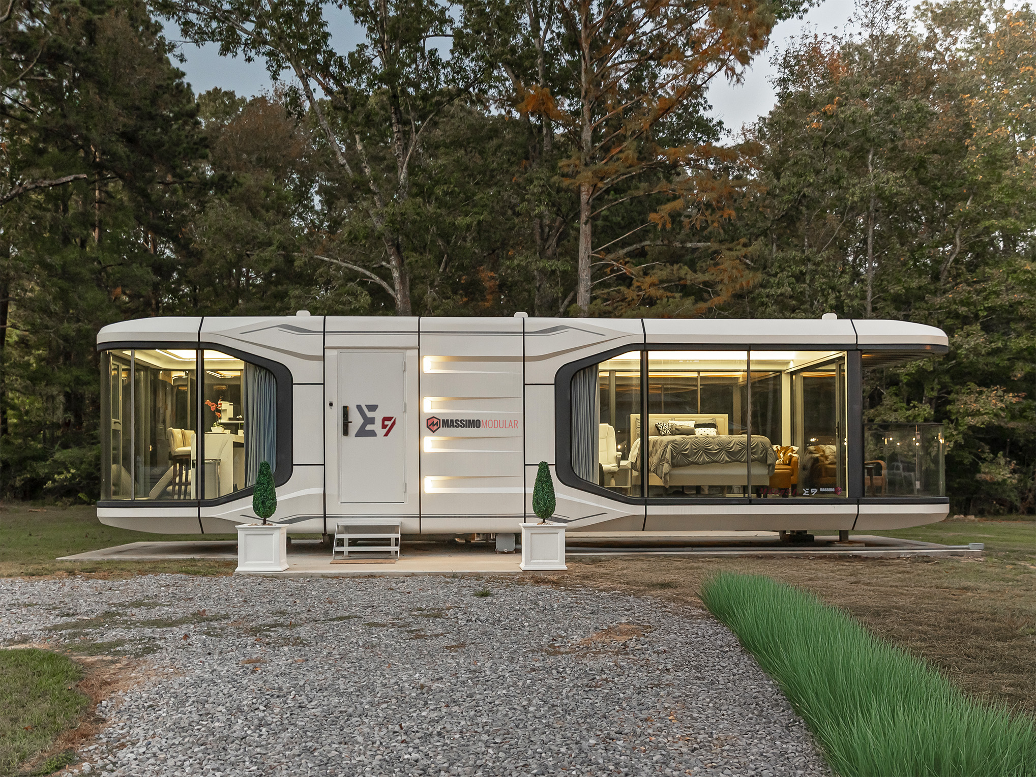 petite maison 38m2 lignes futuristes Massimo Modular petite maison 38m2 lignes futuristes Massimo Modular