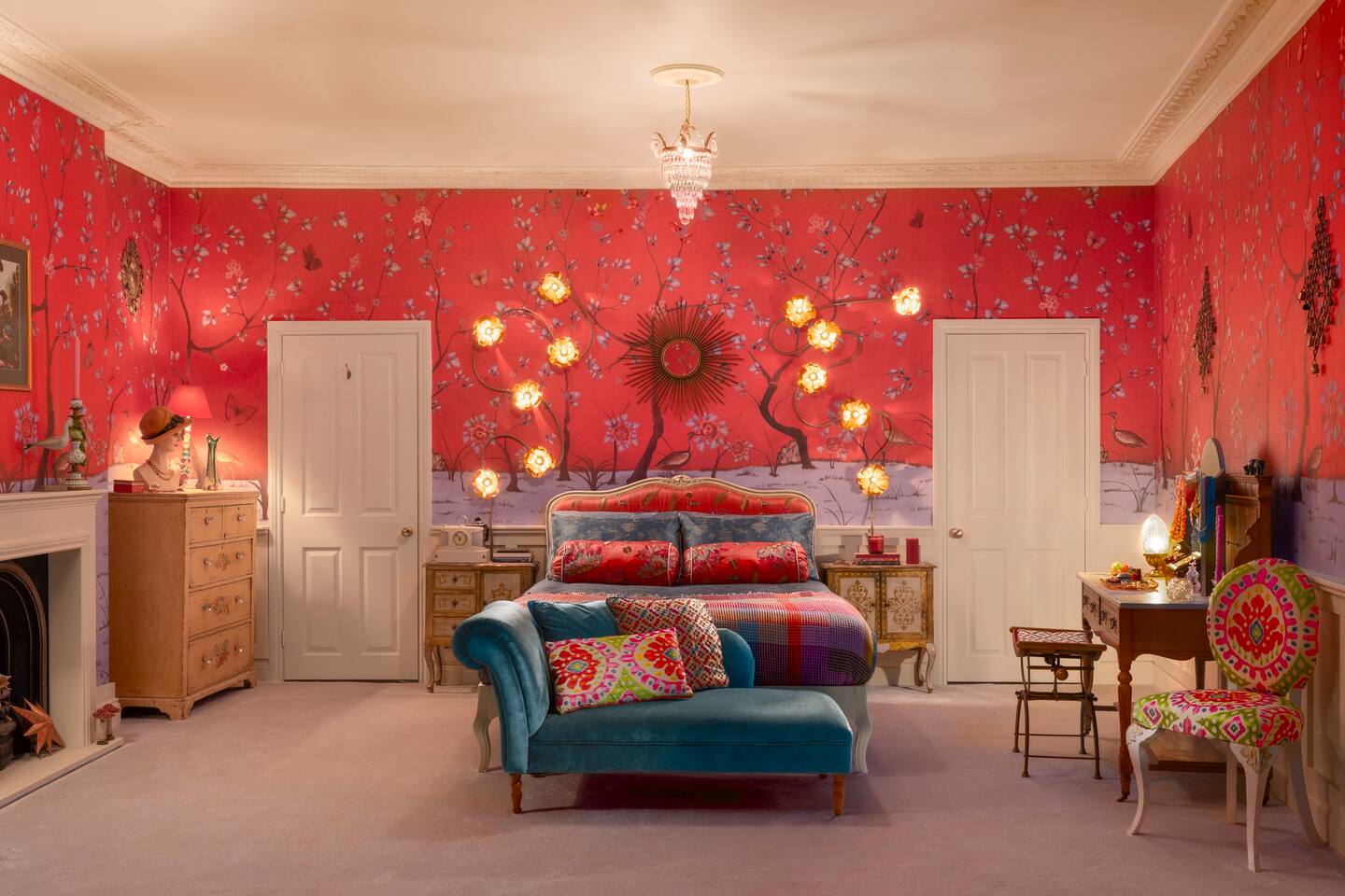 chambre décoration colorée maison Airbnb ours Padington Londres chambre décoration colorée maison Airbnb ours Padington Londres