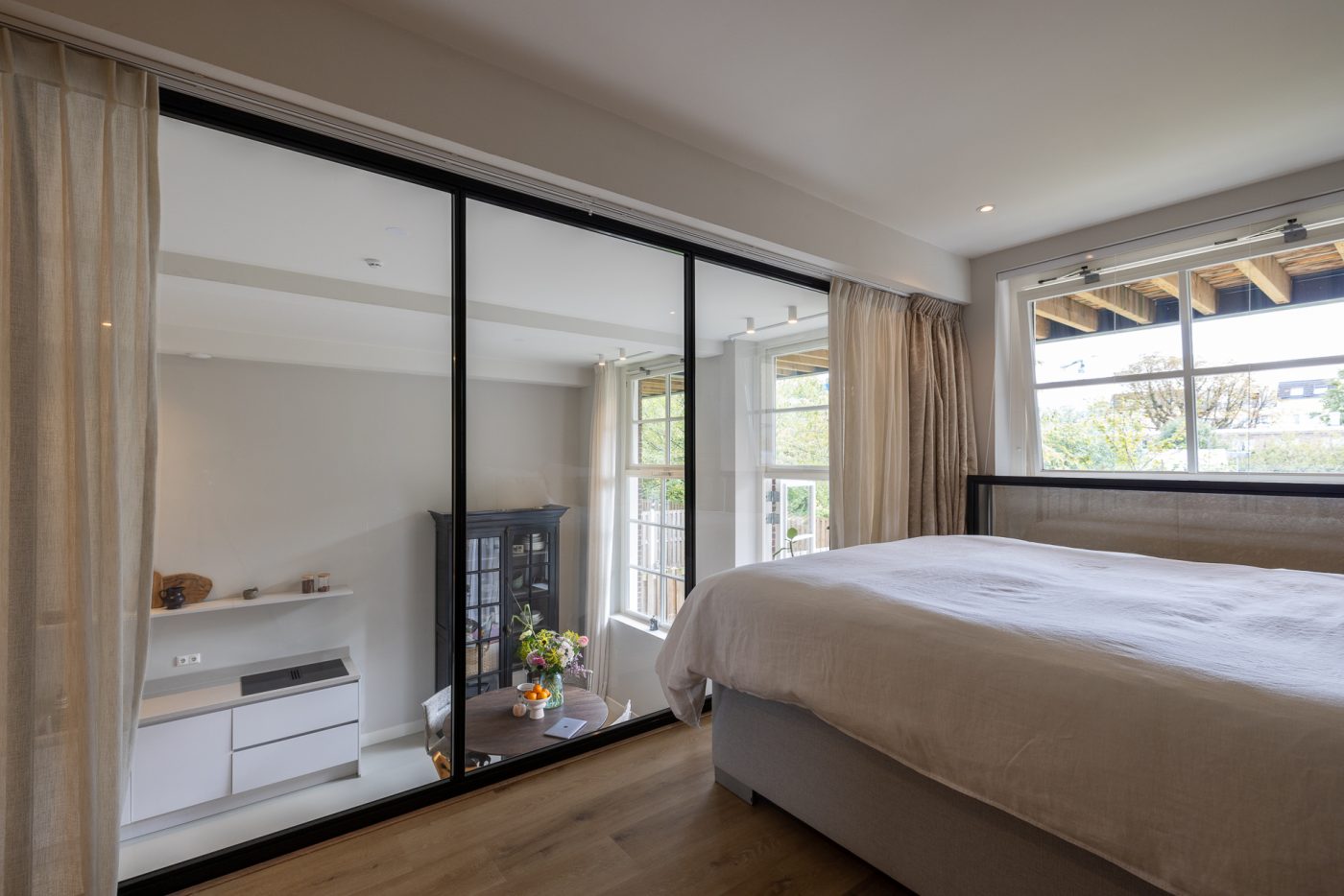 chambre avec verrière loft design décoration contemporaine
