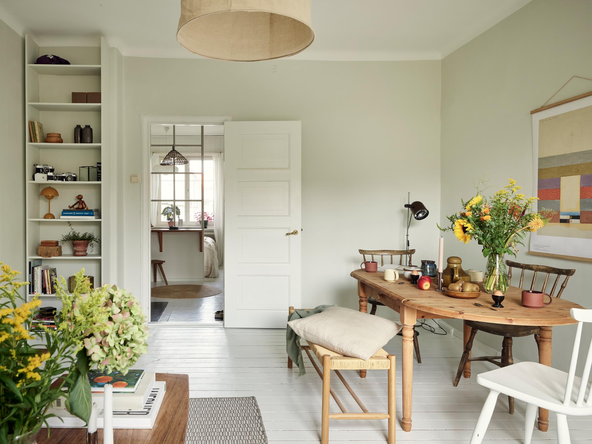 salon et salle à manger décoration scandinave appartement 37m2