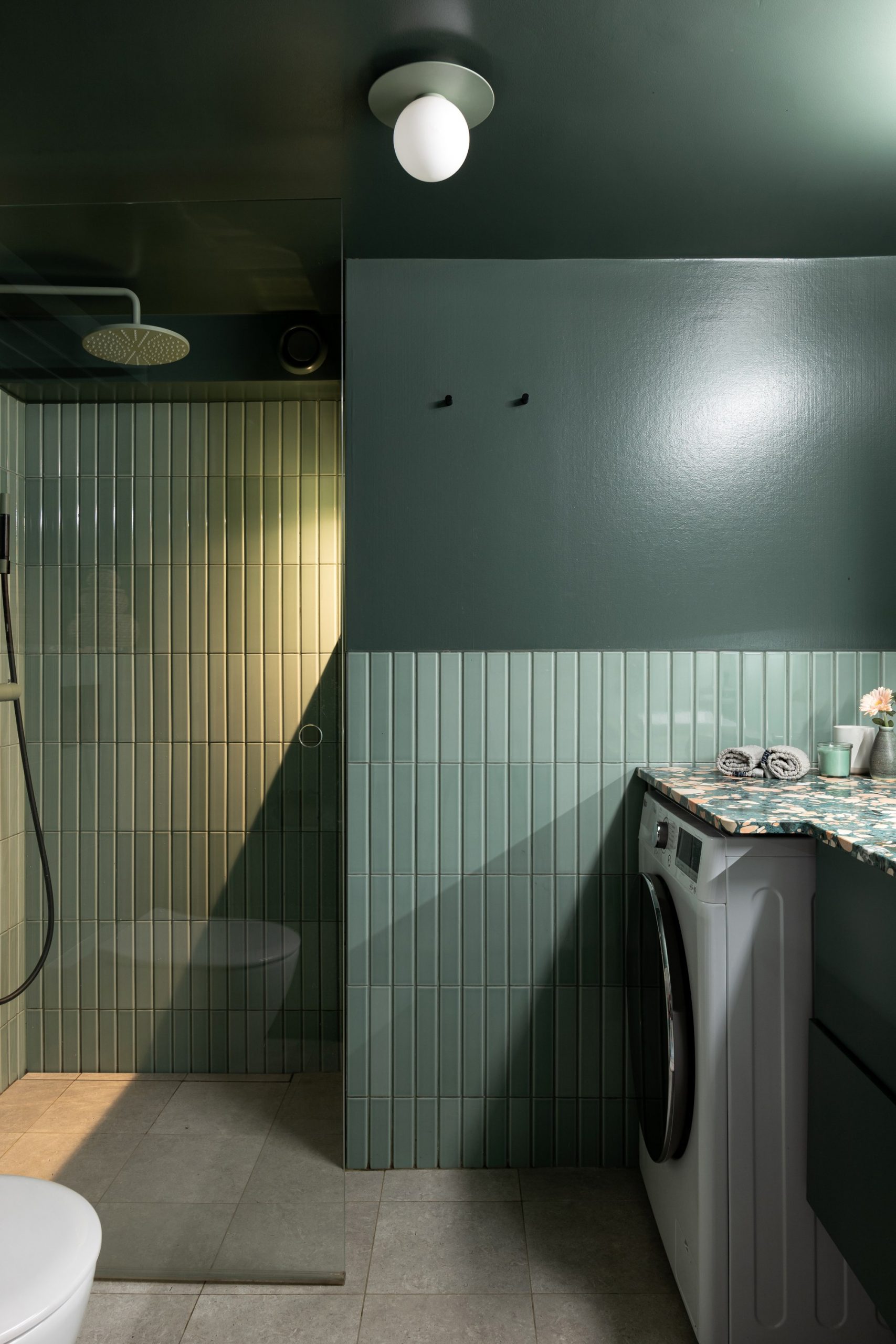 salle de bain verte salle de bain verte